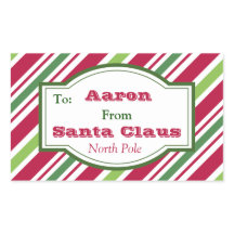 Persoonlijke stickers van het Label van de Santa S