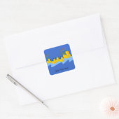 Persoonlijke stickers van moeder eend en eendjes (Envelop)
