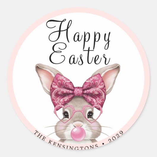 Persoonlijke stickers van paashaas (Voorkant)