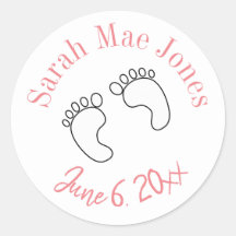 Persoonlijke stickers voor een nieuwe baby