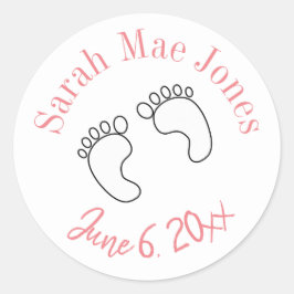 Persoonlijke stickers voor een nieuwe baby