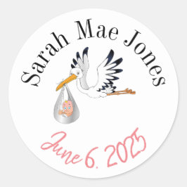 Persoonlijke stickers voor nieuwe baby's 