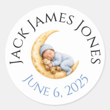 Persoonlijke stickers voor nieuwe baby's