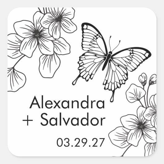 Persoonlijke stickers voor vlindertuin cadeautjes (Voorkant)