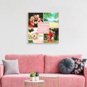 Persoonlijke stiefmoeder definitie 4 foto roze canvas afdruk (Insitu (Woonkamer))