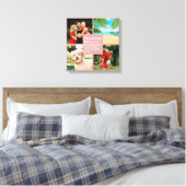 Persoonlijke stiefmoeder definitie 4 foto roze canvas afdruk (Insitu (Slaapkamer))