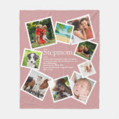 Persoonlijke stiefmoeder definitie 9 foto roze fleece deken (Voorkant)