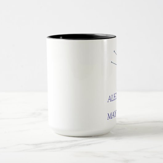 Persoonlijke Stier Constellatie Mok - Aangepaste S (Midden)