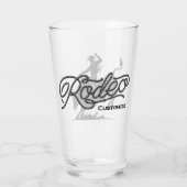 Persoonlijke Stierrenrijder Rodeo Glas (Achterkant)