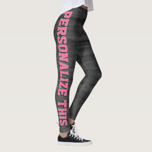 Persoonlijke Stijl - Grijze Textuur & Chic Roze Leggings