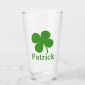 Persoonlijke Stijl: Iers Groen Vier Blad Klaver Bi Glas (Voorkant)
