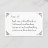 Persoonlijke  stijl voor studenten visitekaartje (Achterkant)