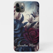 Persoonlijke stijlvolle gotische roos bloemrijke V Case-Mate iPhone Case (Achterkant)