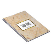 Persoonlijke stijlvolle marmeren textuur ontwerper notitieboek (Rechterzijde)