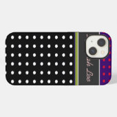 persoonlijke stijlvolle polka stippen iPhone hoesje (Achterkant horizontaal)