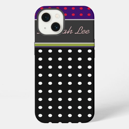 persoonlijke stijlvolle polka stippen iPhone hoesje (Achterkant)