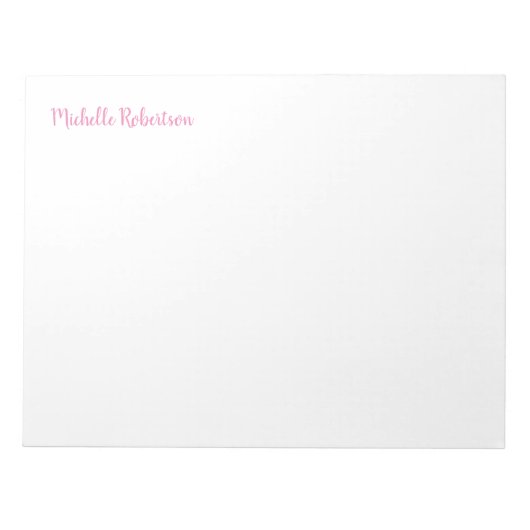 Persoonlijke stijlvolle professionele meisjesachti notitieblok (Voorkant)