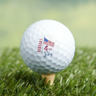 Persoonlijke stijlvolle vlag 4 juli golfballen