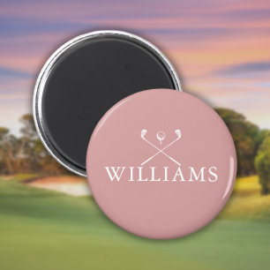 Persoonlijke Stof Roze Roze Naam Golfclubs Magneet