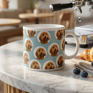 Persoonlijke Stofblauwe Huisdier Gezicht Espresso Kop