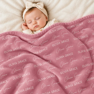 Persoonlijke Stofrozen Baby Naam Nursery Deken