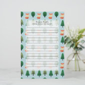 Persoonlijke stollingskoeien en bomen op blauw briefpapier (Staand voorkant)