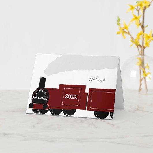 Persoonlijke stoomtrein pensioneringstrein kaart (Gele Bloem)