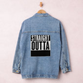 Persoonlijke STRAIGHT OUTTA op maat Denim Jacket (Hangar)