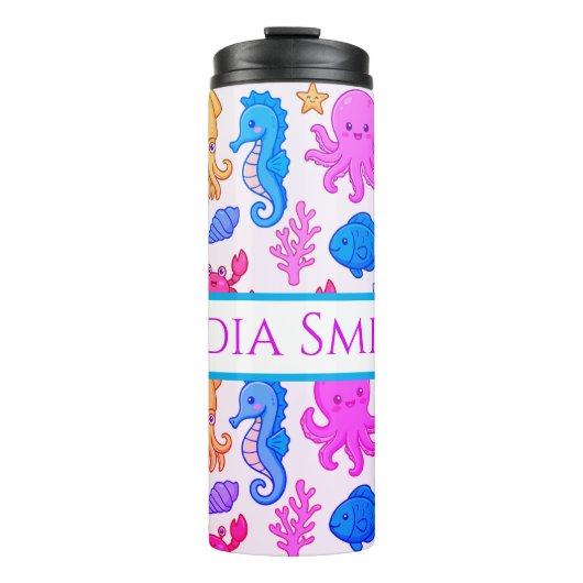 Persoonlijke stranddranktumbler thermosbeker (Voorkant)