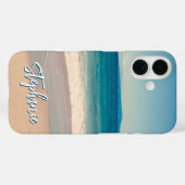 Persoonlijke strandfoto oceaanblauw Case-Mate iPhone case (Achterkant (horizontaal))