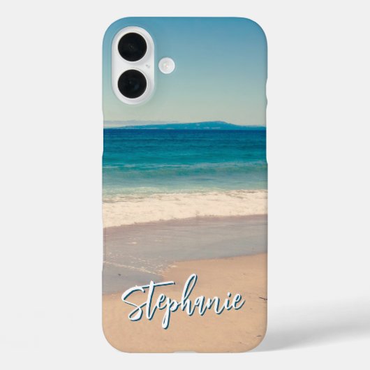 Persoonlijke strandfoto oceaanblauw Case-Mate iPhone case (Achterkant)