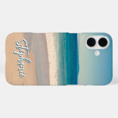 Persoonlijke strandfoto oceaanblauw Case-Mate iPhone case (Achterkant (horizontaal))