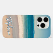 Persoonlijke strandfoto oceaanblauw Case-Mate iPhone case (Achterkant (horizontaal))