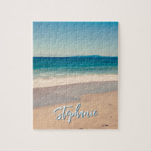 Persoonlijke strandfoto oceaanblauw landschap legpuzzel
