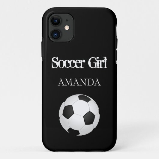 Persoonlijke strandhanddoek cadeau met voetbal Case-Mate iPhone case (Achterkant)
