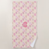 Persoonlijke strandhanddoeken baby meisje olifante strandlaken (Voorkant)