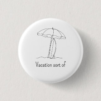 Persoonlijke strandlijn kunst knop | Vakantie Ronde Button 3,2 Cm