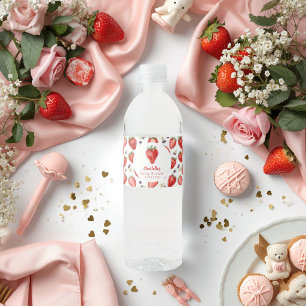 Persoonlijke Strawberry Sweet Baby Shower Waterfles Etiket