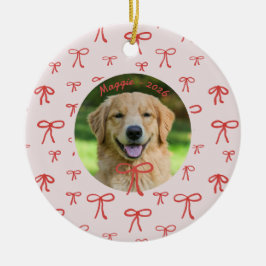 Persoonlijke strikpatroon huisdier foto ornament