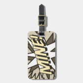 Persoonlijke stripboek Pop Art MINE! Vintage Bagagelabel (Voorkant verticaal)