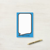 Persoonlijke stripboek Pop Art-spreekballon Post-it® Notes (Op bureau)