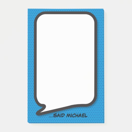 Persoonlijke stripboek Pop Art-spreekballon Post-it® Notes (Voorkant)