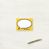 Persoonlijke stripboek Pop Art-spreekwolk Post-it® Notes (Op bureau)