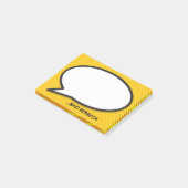 Persoonlijke stripboek Pop Art-spreekwolk Post-it® Notes (Schuin)