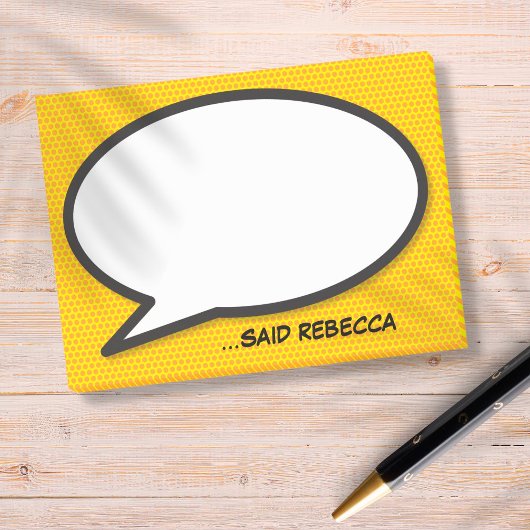 Persoonlijke stripboek Pop Art-spreekwolk Post-it® Notes