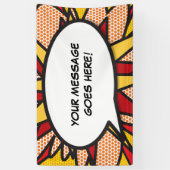 Persoonlijke stripboek Pop Art-spreekwolk Spandoek (Verticaal)