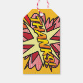 Persoonlijke stripboek-popart BEDANKT Cadeaulabel (Voorkant)