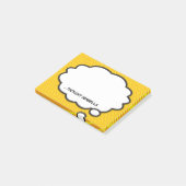 Persoonlijke stripboek pret spreekballon post-it® notes (Schuin)