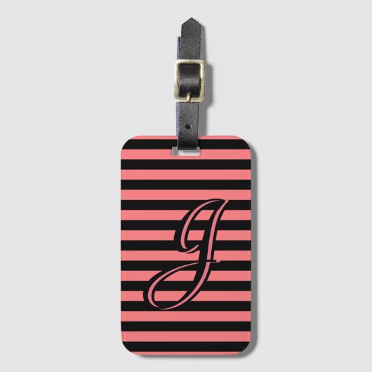 Persoonlijke Stripe Bagagelabel (Voorkant (verticaal))