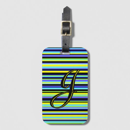Persoonlijke Stripe Bagagelabel (Voorkant (verticaal))
